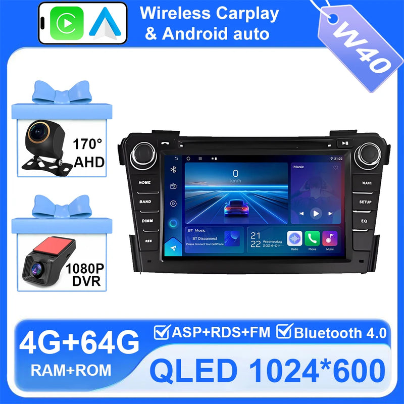 Autoradio CarPlay Hyundai i40 (2011-2019) – Écran QLED 7 pouces sans fil, jusqu'à 8 Go + 256 Go, vue 24