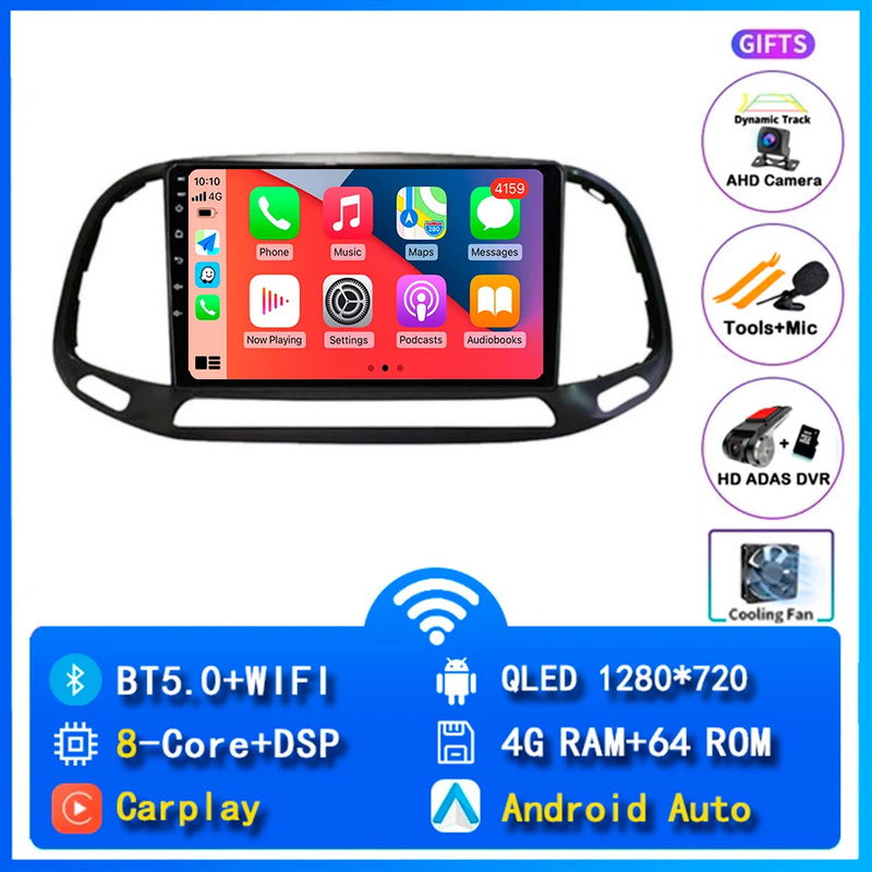 Autoradio CarPlay Fiat Doblo (2015-2019) – Écran 9 pouces, jusqu'à 12 Go + 256 Go, vue 7