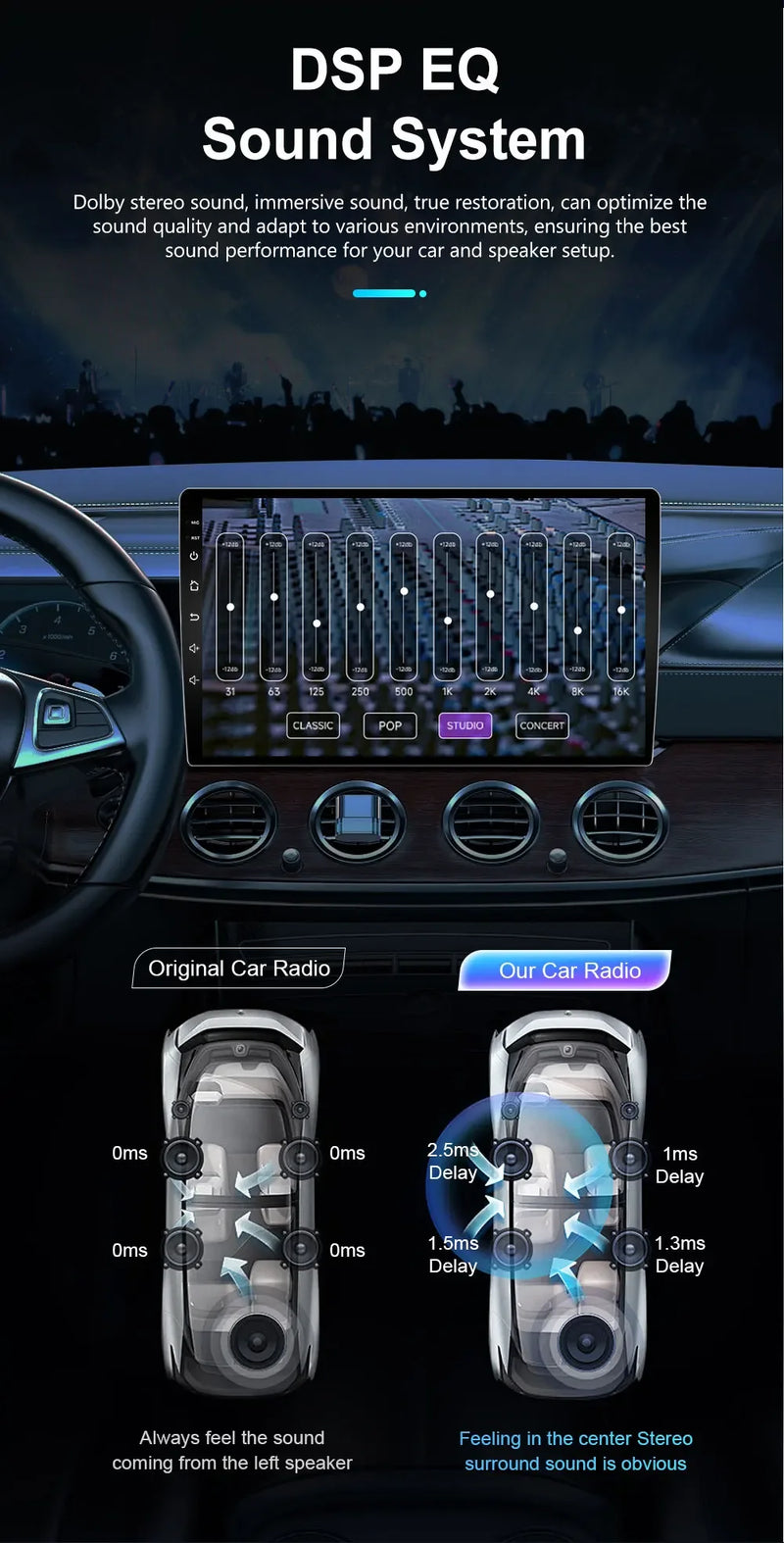 Autoradio CarPlay Volkswagen Sharan et Seat Alhambra 7N (2010-2022) – Écran 9 pouces, Android 16, vue 10