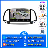 Autoradio CarPlay Fiat Doblo (2015-2019) – Écran 9 pouces, jusqu'à 12 Go + 256 Go, vue 12