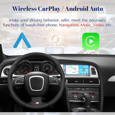 Autoradio BONROAD CarPlay Android pour Audi A6 C6 4F 8 Cœurs