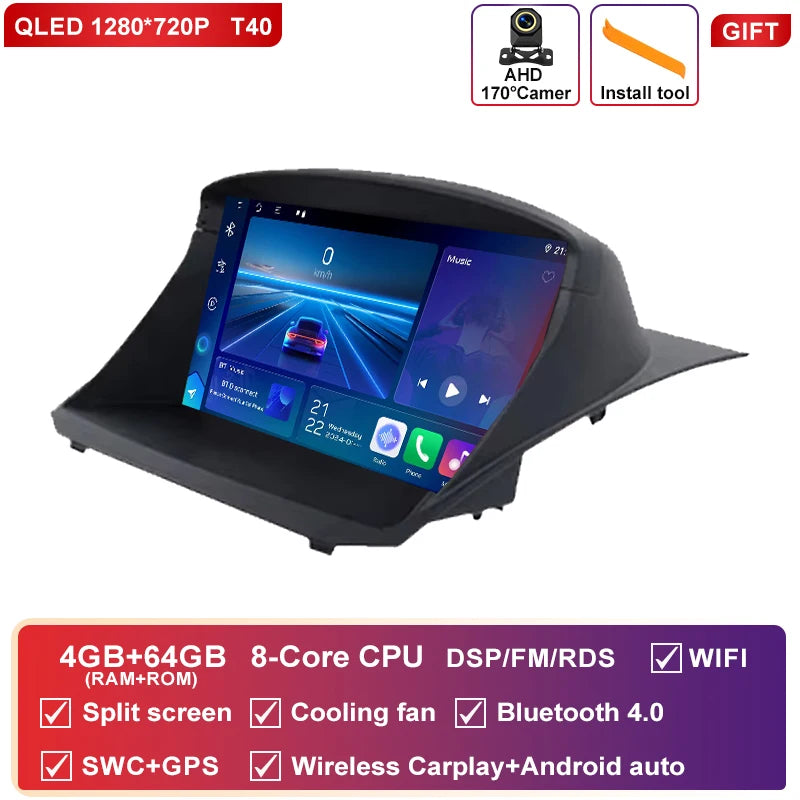 Autoradio CarPlay Ford Fiesta Mk6 et Mk7 (2008-2019) – Écran 9 pouces, jusqu'à 8 Go + 256 Go, vue 41