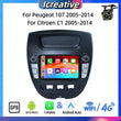 Autoradio CarPlay Peugeot 107 et Citroën C1 (2005-2014) – Écran 7 pouces, sans fil, jusqu'à 6 Go + 128 Go
