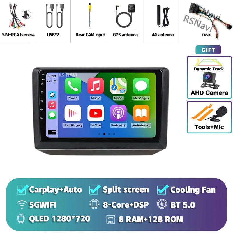 Autoradio CarPlay Skoda Fabia 2 (2007-2014) – Écran QLED, jusqu'à 16 Go + 512 Go, vue 8