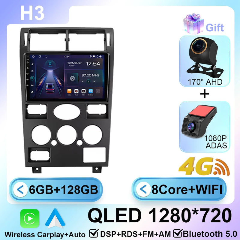 Autoradio CarPlay Ford Mondeo 3 (2000-2007) – Écran 9 pouces sans fil, jusqu'à 12 Go + 256 Go, vue 9