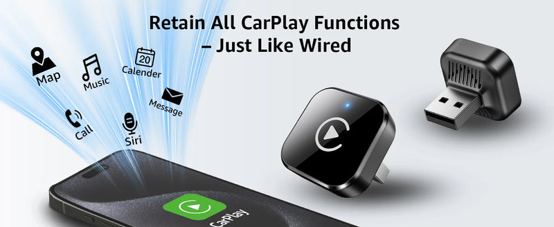 Adaptateur CarPlay Sans Fil Mini – CarPlay et Android Auto, 6 Coloris, Wi-Fi Double Bande, vue 9