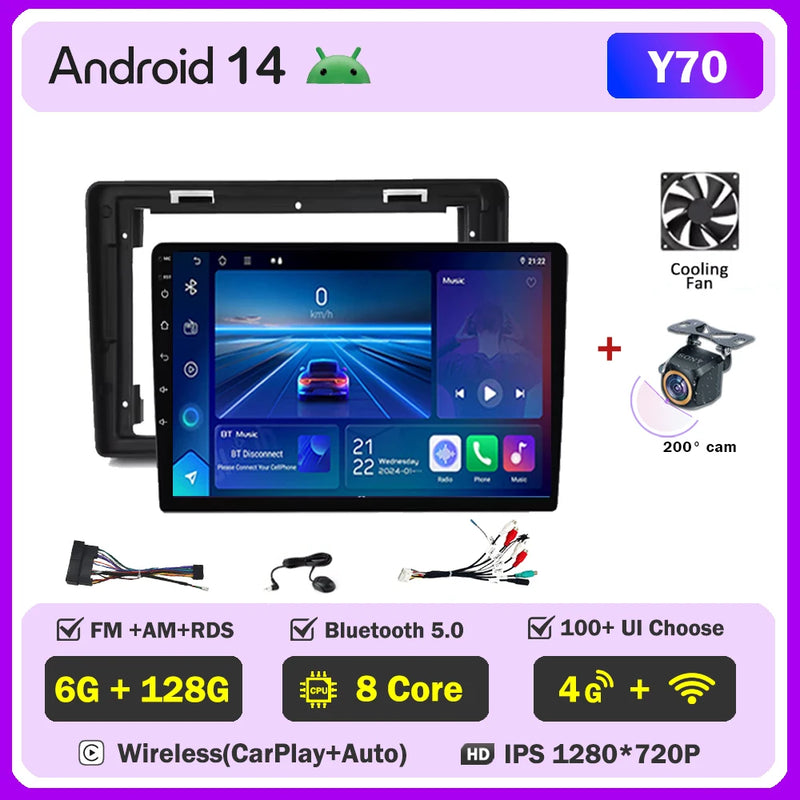 Autoradio CarPlay Citroën C2 et C3 (2001-2010) – Écran IPS 9 pouces, option écran 2K, jusqu'à 12 Go + 256 Go, vue 36