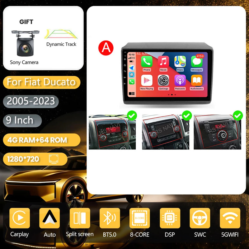 Autoradio CarPlay Fiat Ducato, Peugeot Boxer et Citroën Jumper (2007-2015) – Écran 9 pouces, jusqu'à 16 Go + 256 Go, vue 34