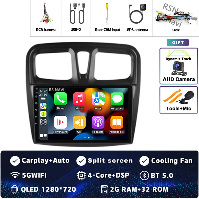 Autoradio CarPlay Dacia Sandero et Logan 2 (2014-2019) – Écran 9 pouces, jusqu'à 12 Go + 256 Go, vue 36