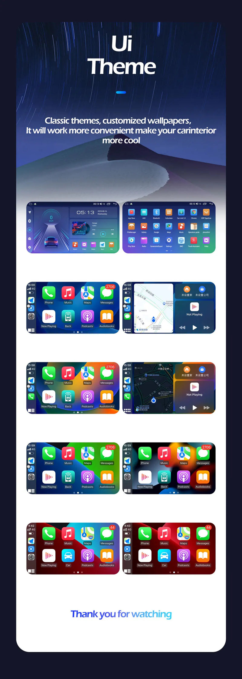 Autoradio CarPlay Hyundai i40 (2011-2019) – Écran IPS 7 pouces, jusqu'à 8 Go + 256 Go, vue 17