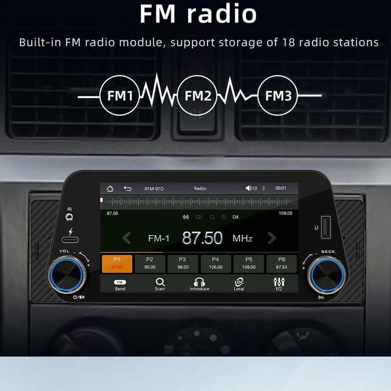 Autoradio CarPlay 1 DIN Universel – Écran 5 Pouces, Sans Fil, Bluetooth, FM, vue 18