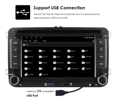 Volkswagen Autoradio Android Multimédia GPS Golf Polo Passat