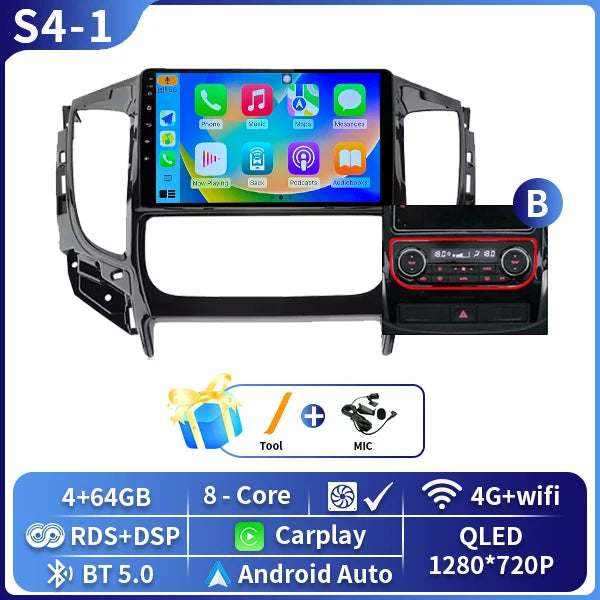 Autoradio CarPlay Mitsubishi L200, Pajero Sport et Triton (2015-2019) – Écran 9 pouces, jusqu'à 8 Go + 128 Go, vue 7