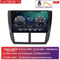 Autoradio CarPlay Subaru Forester SH (2007-2013) et Impreza GH GE (2007-2011) – Écran QLED 9 pouces, vue 38