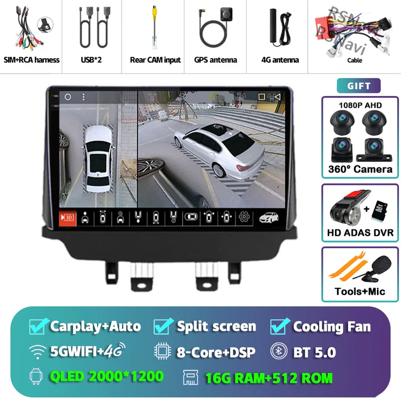 Autoradio CarPlay Mazda CX-3 (2014-2021) – Écran 9 pouces, jusqu'à 16 Go + 512 Go, vue 43