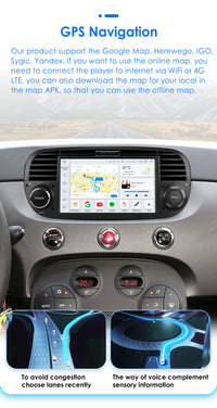 Autoradio CarPlay Fiat 500 (2007-2015) – Écran 7 pouces, 8 cœurs, jusqu'à 8 Go + 128 Go, vue 35