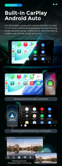 Autoradio CarPlay 2 DIN Universel – Écran 9 ou 10 Pouces, Sans Fil, Linux, vue 9