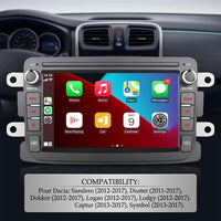Autoradio CarPlay Dacia Sandero, Logan, Duster et Dokker (2012-2017) – Écran 7 pouces, sans fil, vue 3