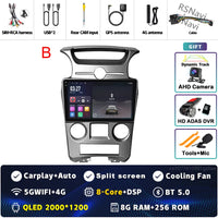 Autoradio CarPlay Kia Carens UN (2006-2012) – Écran 9 pouces, console type B, vue 26