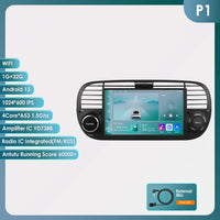Autoradio CarPlay Fiat 500 (2007-2015) – Écran 7 pouces, 8 cœurs, jusqu'à 8 Go + 128 Go, vue 60
