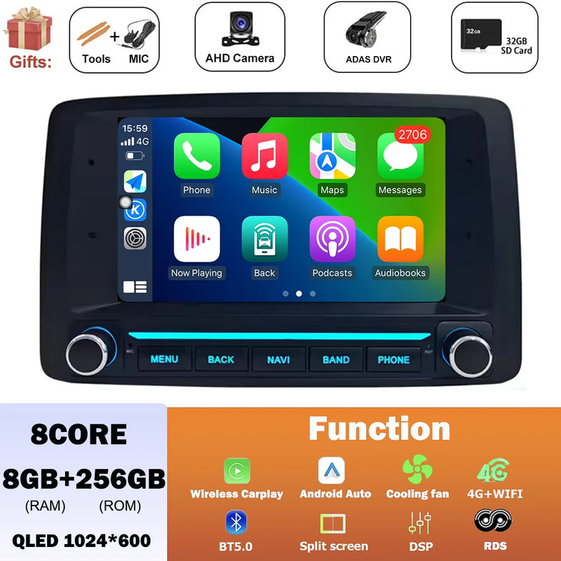 Autoradio CarPlay Fiat Panda (2003-2012) – Écran QLED 7 pouces, jusqu'à 8 Go + 256 Go, vue 15