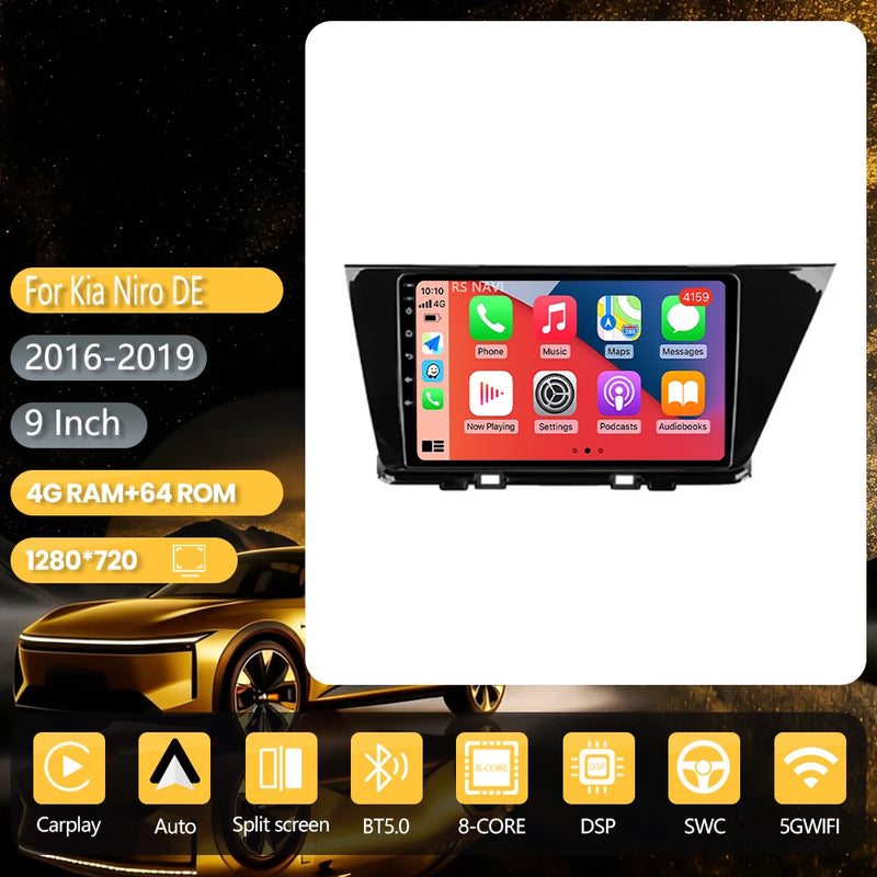 Autoradio CarPlay Kia Niro DE (2016-2019) – Écran 9 pouces, jusqu'à 16 Go + 256 Go, vue 21