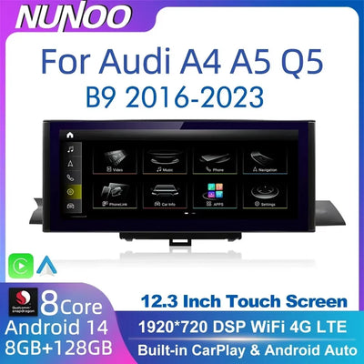 Becquet Voiture Autoradio Android 12,3'' Audi A4 A5 Q5 B9