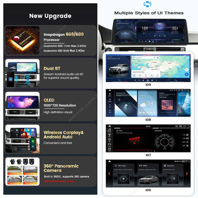 Autoradio Android BMW Série 7 F01 F02 CarPlay Sans Fil