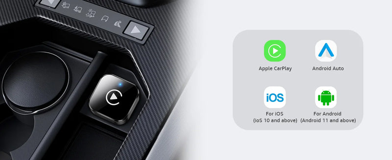 Adaptateur CarPlay Sans Fil Mini – CarPlay et Android Auto, 6 Coloris, Wi-Fi Double Bande, vue 15