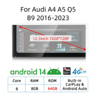Autoradio CarPlay Audi A4 A5 Q5 B9 (2016-2023) – Écran 12,3 pouces, Android 14, vue 9