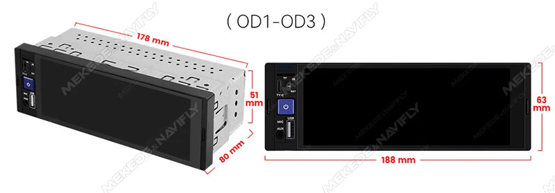 Autoradio 1 DIN CarPlay Universel 6,86 Pouces – Filaire ou Sans Fil, Bluetooth, vue 9