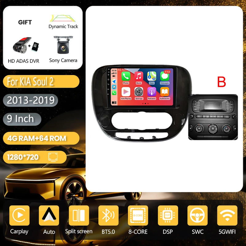Autoradio CarPlay Kia Soul 2 (2013-2019) – Écran 9 pouces, jusqu'à 16 Go + 256 Go, vue 43