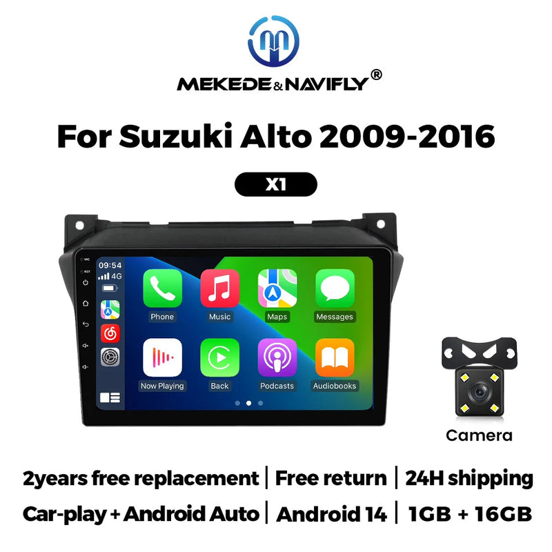 Autoradio CarPlay Suzuki Alto (2009-2016) – Écran 9 pouces, Android 14, vue 9