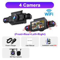 Dashcam 4 Voies Wi-Fi à Écran 3 Pouces – Avant 1080P, Caméras Latérales Infrarouges, vue 20