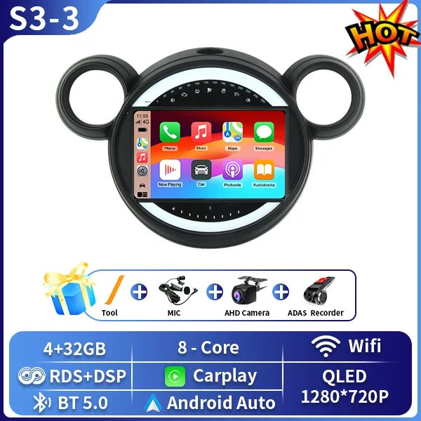 Autoradio CarPlay Mini Cooper R56 et Countryman R60 (2011-2014) – Écran QLED, GPS, DSP, vue 11