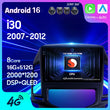 Autoradio CarPlay Hyundai i30 FD (2007-2012) – Écran 9 pouces, jusqu'à 16 Go + 256 Go