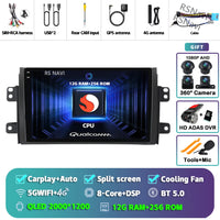 Autoradio CarPlay Suzuki SX4 (2006-2013) – Écran 9 pouces sans fil, jusqu'à 12 Go + 256 Go, vue 47