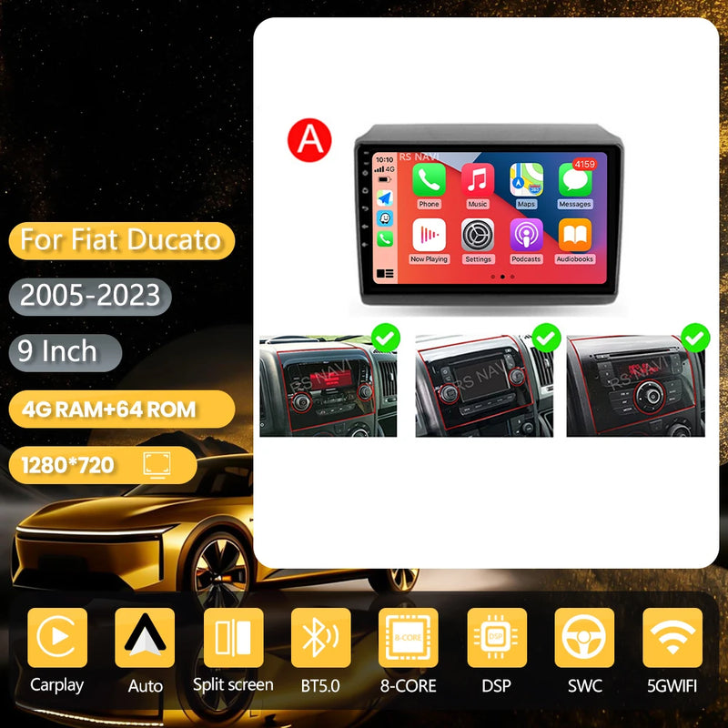 Autoradio CarPlay Fiat Ducato, Peugeot Boxer et Citroën Jumper (2007-2015) – Écran 9 pouces, jusqu'à 16 Go + 256 Go, vue 33