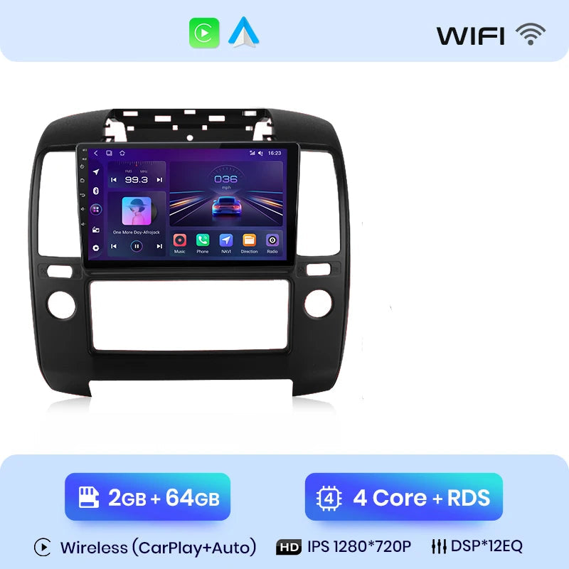Autoradio GPS Nissan Navara D40 – CarPlay Android Auto 2006–2012