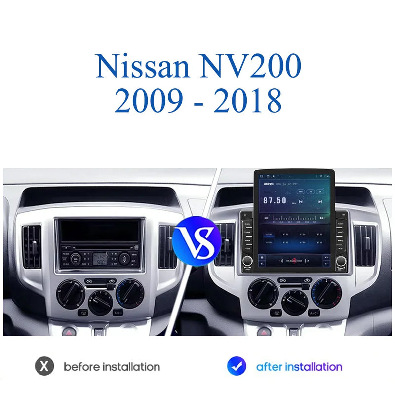 Autoradio CarPlay Nissan NV200 (2009-2018) – Écran vertical 9,7 pouces, vue 2