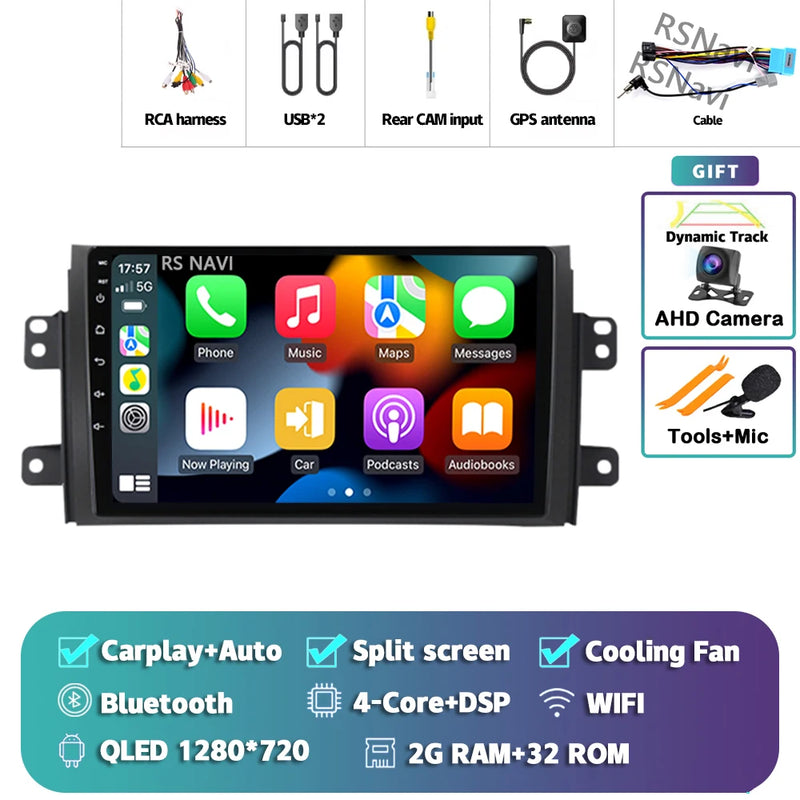 Autoradio CarPlay Suzuki SX4 (2006-2013) – Écran 9 pouces sans fil, jusqu'à 12 Go + 256 Go, vue 38