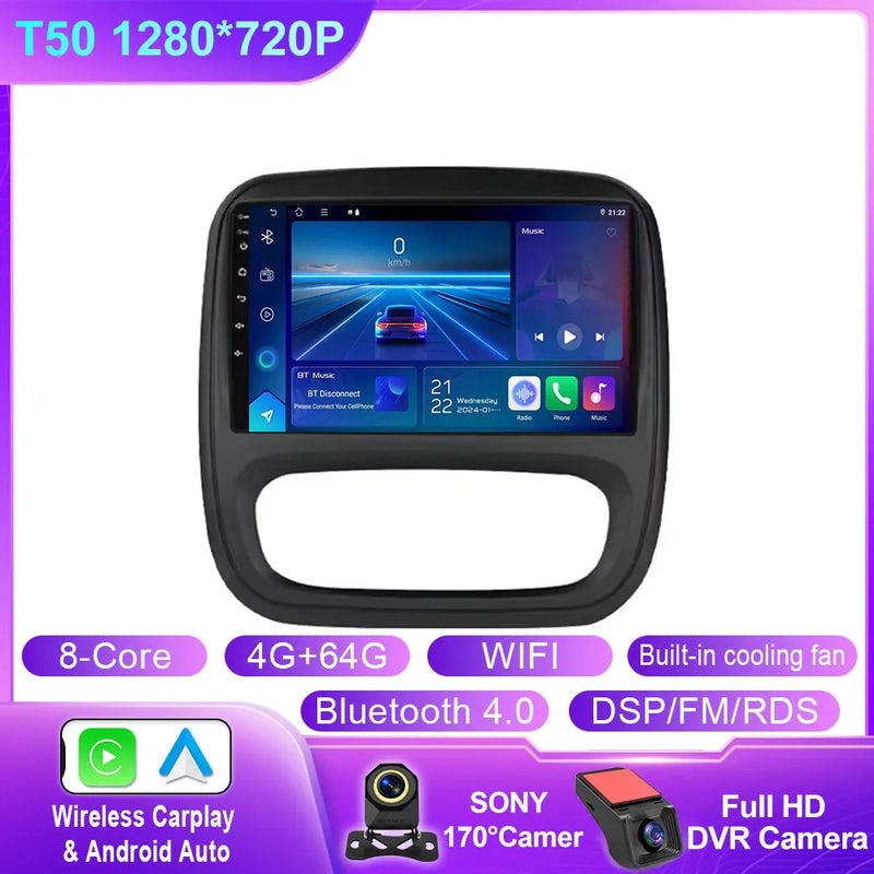 Autoradio CarPlay Renault Trafic 3 (2014-2021) et Opel Vivaro B (2014-2018) – Écran 9 pouces, jusqu'à 12 Go + 256 Go, vue 43