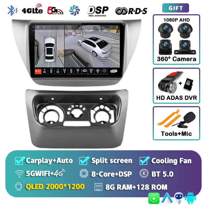 Autoradio CarPlay Mitsubishi Lancer 9 CS (2000-2010) – Écran 9 pouces 2K, jusqu'à 12 Go + 256 Go, vue 22