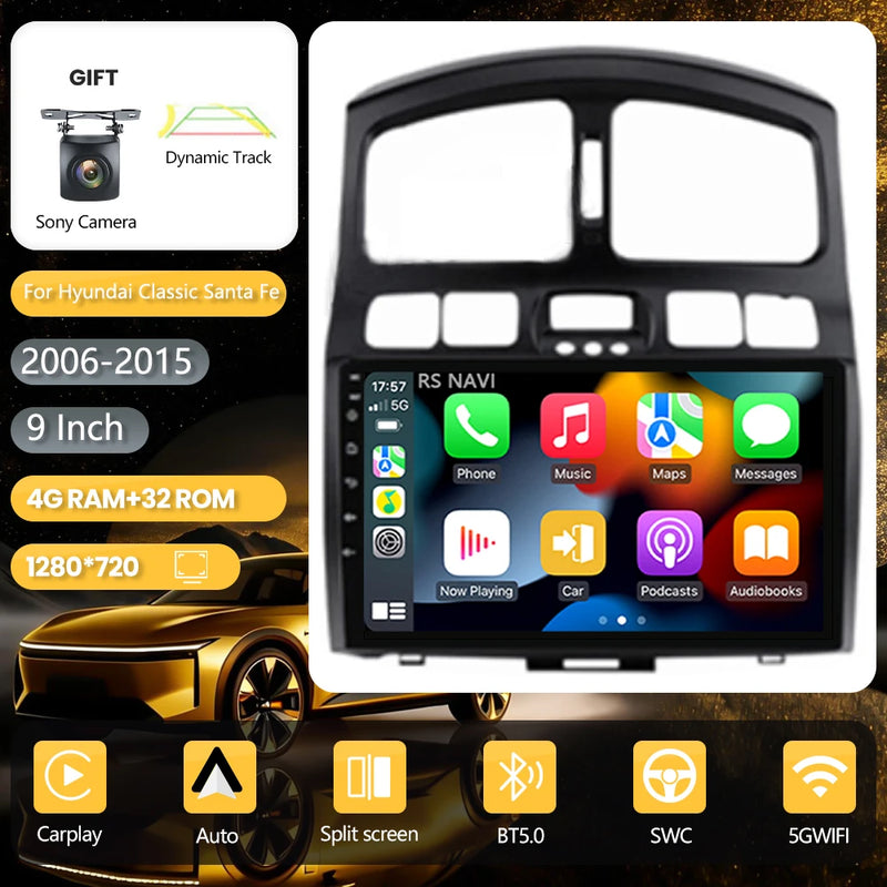 Autoradio CarPlay Hyundai Santa Fe Classic et SM (2006-2012) – Écran QLED 9 pouces, vue 26