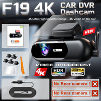 Dashcam Mini 4K Wi-Fi 5 GHz – Avant 4K et Arrière 1080P, Annonces Vocales, vue 35