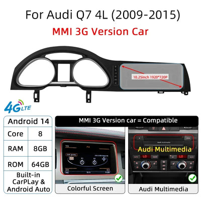 Autoradio Android pour Audi A6 C6 Q7 4L DSP MMI