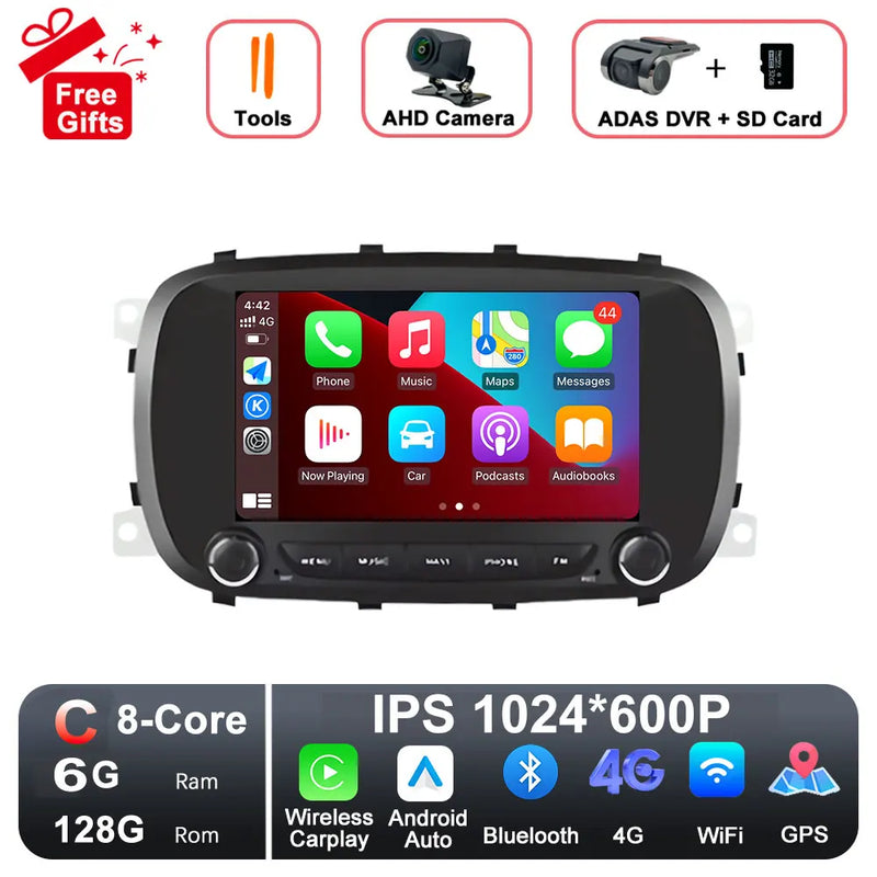 Autoradio CarPlay Fiat 500X (2014-2020) – Écran IPS 7 pouces, jusqu'à 8 Go + 256 Go, vue 31