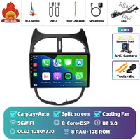 Autoradio CarPlay Peugeot 206, 206 SW et 206 CC – Écran 9 pouces, Android 16, vue 19