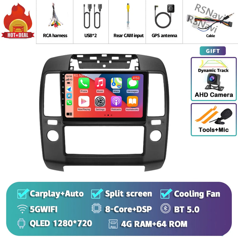 Autoradio CarPlay Nissan Navara D40 (2004-2010) – Écran 9 pouces, Android 16, vue 41