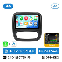 Autoradio CarPlay Renault Trafic 3 et Opel Vivaro B (2014-2018) – Écran 9 pouces, sans fil, vue 13